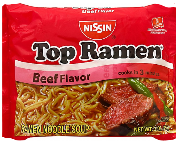 USA Nissin Top Ramen Noodle Soup 'Beef Flavor'  85 gr